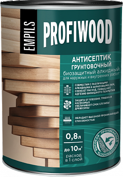 Антисептик грунтовочный биозащитный алкидный бесц 0,8л/0,7кг Profiwood 3750