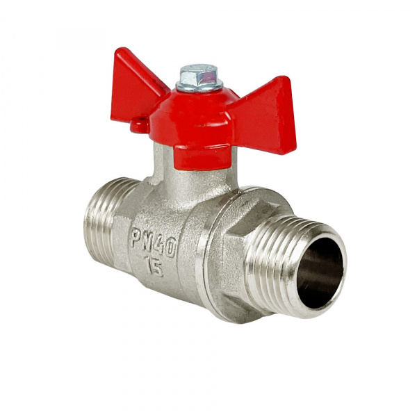 Кран шаровый 3/4 ш/ш бабочка никелерованный VALFEX VF.219.NB1.034