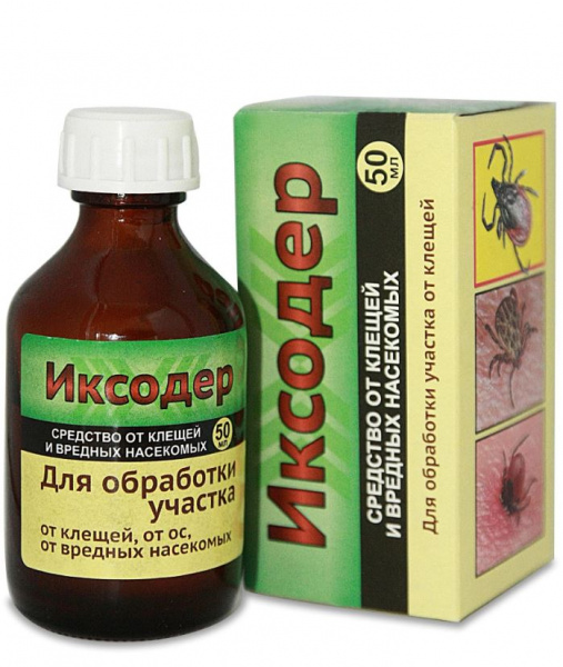 Иксодер 50мл.(циперметрин) от тараканов/муравьев/клопов/блох/клещей(обраб.террит.) Ваше Хозяйство