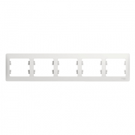Рамка 5 постов горизонт.белая GLOSSA CSL000105
