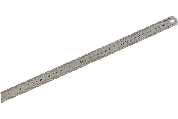 Линейка 0,4м (нержавеющая сталь, двухсторонняя шкала) Biber 40163