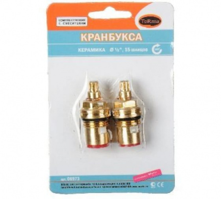 Кран-букса 1/2 керамика 20 шлицов  180гр (пара) Melodia 34169/06984
