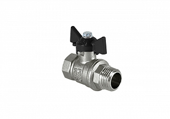 Кран шаровый 3/4 г/ш бабочка никелерованный VALFEX VF.218.NB1.034.DP
