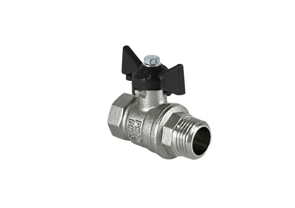 Кран шаровый 3/4 г/ш бабочка никелерованный VALFEX VF.218.NB1.034.DP