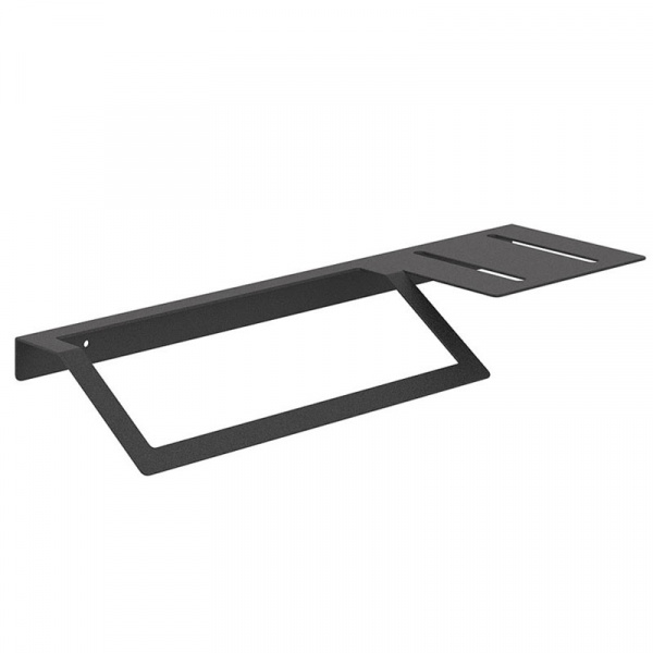 Полка для ванной настенная для полотенец 400*40мм черная LOFT 23604