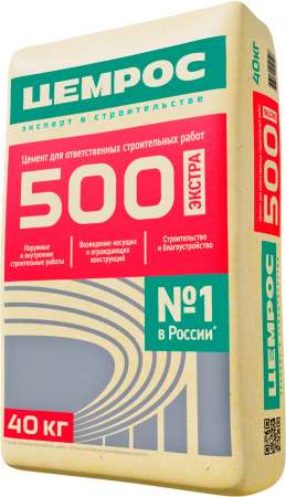Цемент М-500 40кг ЦЕМ II/А-П 42,5 Н (1пал-40шт)