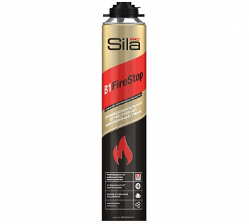 Пена монтажная проф огнестойкая 750мл Sila Pro Firestop В1 (1уп-12шт)