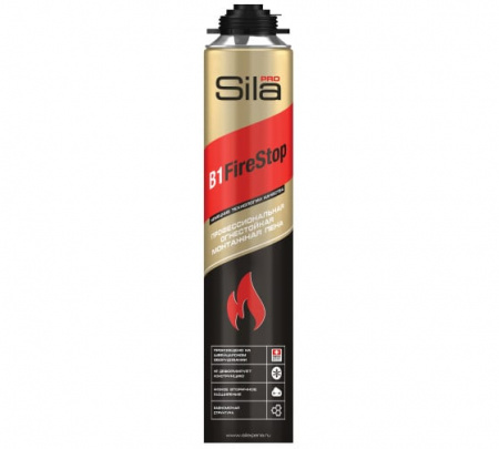 Пена монтажная проф огнестойкая 750мл Sila Pro Firestop В1 (1уп-12шт)