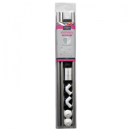 Карниз для ванной комнаты 90х90х90см SS хром UNIVERSAL MELODIA Mcr-00014BL 18587