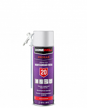 Пена монтажная бытовая всесезонная 650мл DONEWELL ENERGY FLEX 20 DPH06U20 (1уп-12шт)