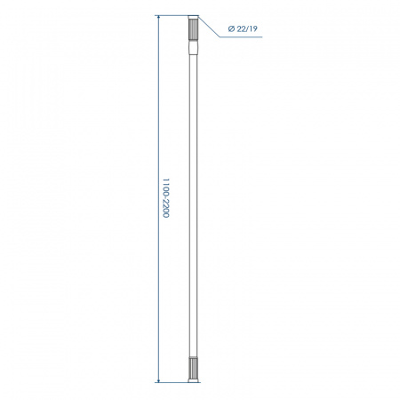 Карниз для ванной комнаты 110-200см розовый INTERLOCK MELODIA Mcr-00004 28385