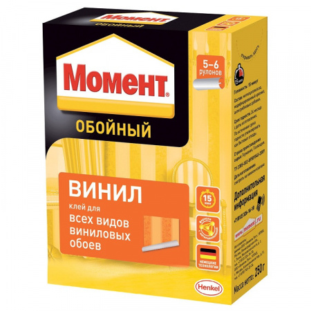 Клей для обоев виниловых 200г Момент Винил (1уп-24шт) 