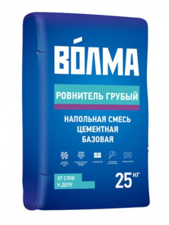 Ровнитель пола 25кг для грубого выравнивания ВОЛМА РОВНИТЕЛЬ ГРУБЫЙ 