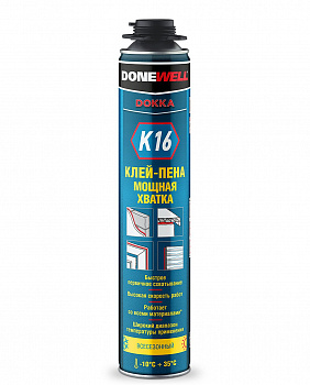Клей-пена конструкционный DONEWELL DOKKA K16 МОЩНАЯ ХВАТКА DPP10B16SBHT (1уп-12шт)