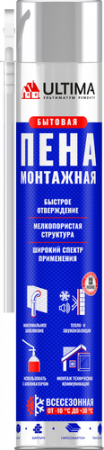 Пена монтажная бытовая всесезонная 700мл ULTIMA (1уп-12шт)
