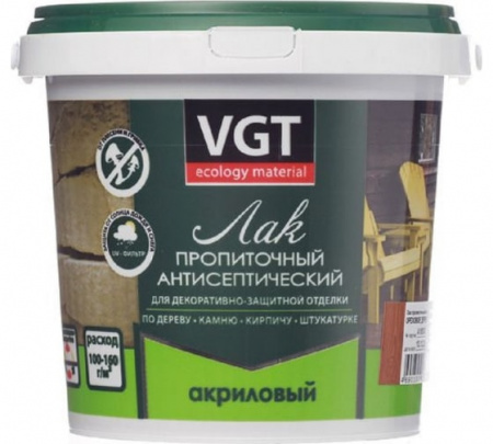 Лак акр.пропит.антисептик вишня 0,9кг ВГТ (1уп-6шт) 15066 