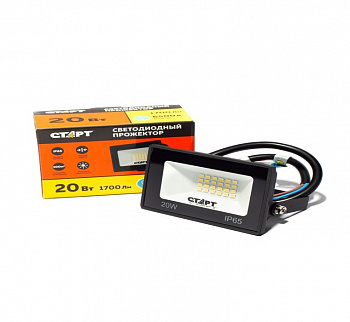 Прожектор светодиодный  20Вт LED FL20W65 1700лм 6500К IP65 1297 СТАРТ