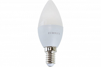 Лампа с/д Е14  6,0W 2700К LL-E-C37 свеча Eurolux 76/2/2