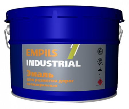 Эмаль для разметки дорог полиакриловая белая 7кг Empils 7274