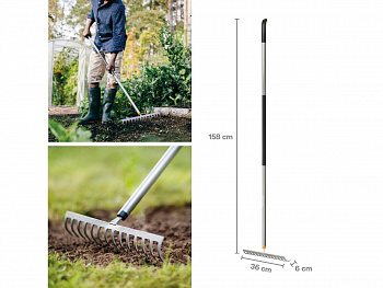 Грабли для грунта 14 зубьев Ergonomic Soil FISKARS 1077113