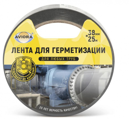 Лента для герметизации черная 38мм*25м AVIORA 302-049