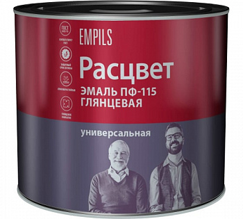 Эмаль ПФ-115 черная 1,9кг Расцвет ТЗ (1уп-6шт) 7705
