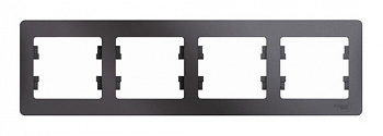 Рамка 4 поста горизонт.графит GLOSSA CSL001304