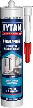 Герметик силиконовый санитарный белый 280мл Титан PROF