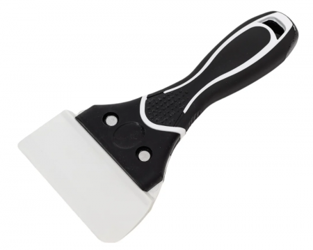 Шпатель  86мм резиновый фуговальный 2к ручка Blask White Decor 308-086