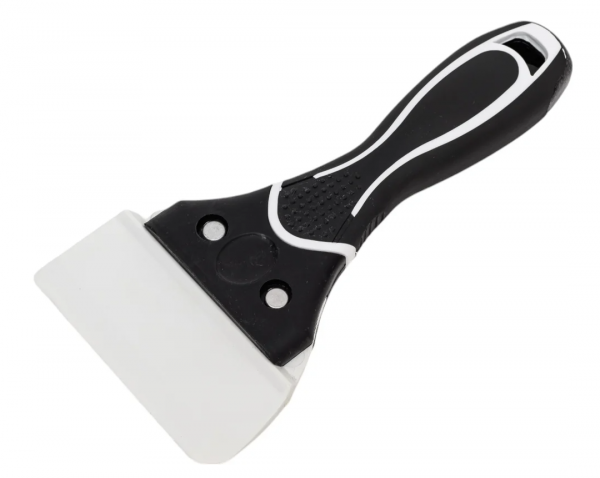 Шпатель  86мм резиновый фуговальный 2к ручка Blask White Decor 308-086